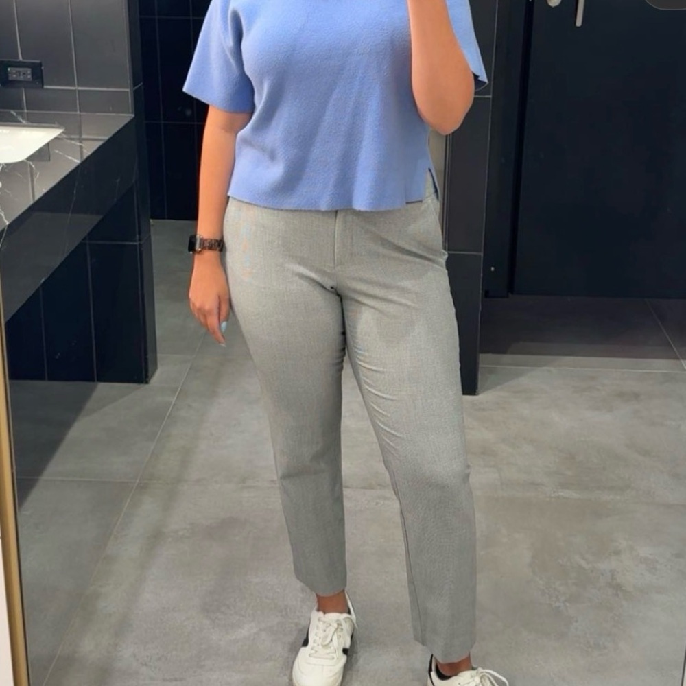 Loft Julie Gray Twill Pants